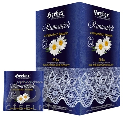 HERBEX RUMANČEK z myjavských kopaníc nálevové vrecúška 20x1,5 g (30 g)