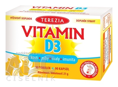 TEREZIA VITAMÍN D3 1000 IU cps 1x90 ks