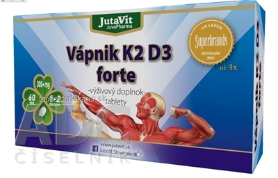 JutaVit Vápnik K2 D3 forte tbl 1x60 ks