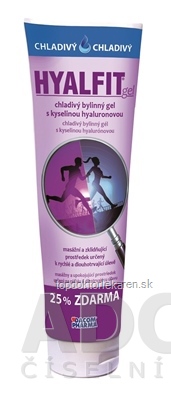 HYALFIT gél chladivý bylinný gél s kys. hyaluronovou (25% zadarmo), 1x150 ml