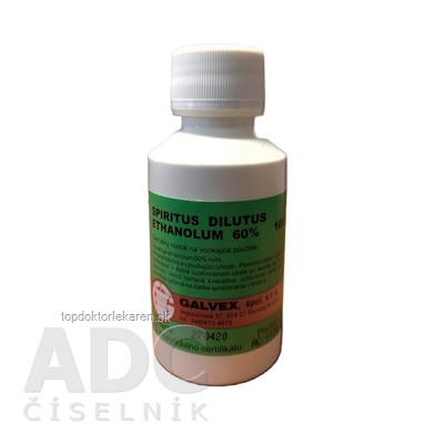 SPIRITUS DILUTUS / ETHANOLUM 60% - GALVEX 1x100 g