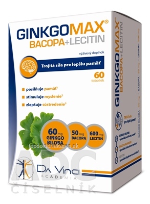 GINKGOMAX+BACOPA+LECITÍN - DA VINCI cps 1x60 ks