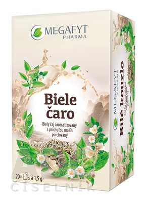 MEGAFYT Biele čaro biely čaj s príchuťou malín 20x1,5 g (30 g)