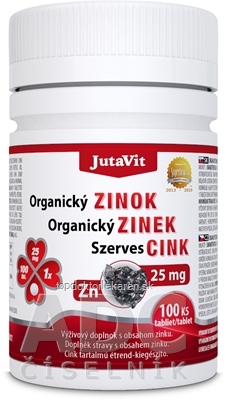 JutaVit Organický Zinok 25 mg tbl 1x100 ks