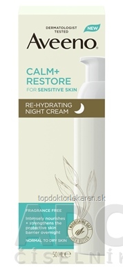 Aveeno CALM+RESTORE Re-hydrating night cream rehydratačný nočný krém 1x50 ml