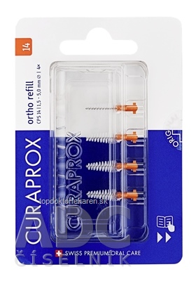 CURAPROX CPS 14 ortho refill oranžová medzizubné kefky bez držiaka 1x4 ks