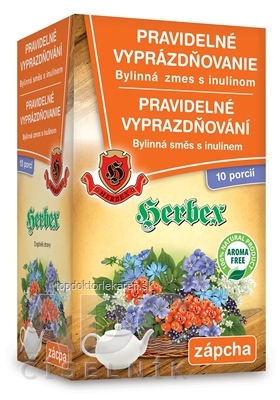 HERBEX PRAVIDELNÉ VYPRÁZDŇOVANIE bylinná zmes s inulínom, vrecká (10x6 g + 10x8 g) (140 g)