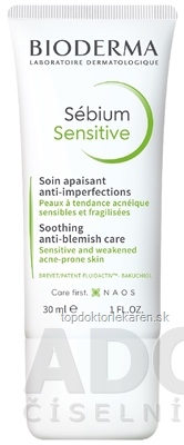 BIODERMA Sébium Sensitive intenzívny krém, aknózna pleť 1x30 ml