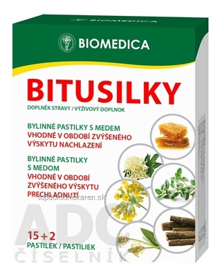 BIOMEDICA BITUSILKY bylinné pastilky 15+2  (17  ks)