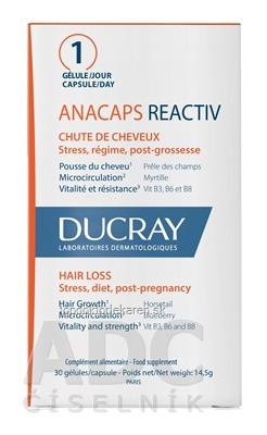 DUCRAY ANACAPS REACTIV cps (podpora pre vlasy) (inov.2023) 1x30 ks