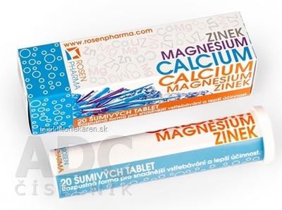 ZINOK, MAGNESIUM, CALCIUM - RosenPharma tbl eff 1x20 ks