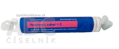 Slovakiapharm Hroznový cukor + C s malinovou príchuťou 1x17 ks