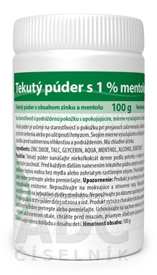 VULM Tekutý púder s 1 % mentolu (kozmetický výrobok) 1x100 g