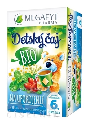 MEGAFYT Detský čaj BIO NA UPOKOJENIE bylinný čaj (od ukončeného 6. mesiaca) 20x1,75 g (35 g)