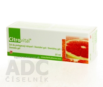 Citrovital Dentálny gél gél pre dospelých 1x25 ml