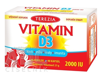 TEREZIA VITAMÍN D3 2000 IU cps 1x90 ks