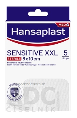 Hansaplast MED SENSITIVE XXL náplasť 8x10 cm 1x5 ks