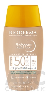 BIODERMA Photoderm NUDE Touch SPF 50+ tónovací fluid veľmi svetlý (inov. 2022) 1x40 ml