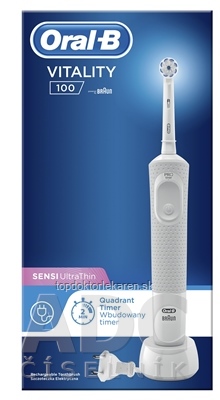 Oral-B VITALITY 100 SENSI UltraThin biela elektrická zubná kefka 1x1 ks